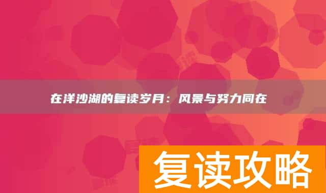 在洋沙湖的复读岁月：风景与努力同在