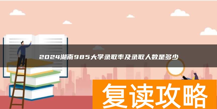 2024湖南985大学录取率及录取人数是多少